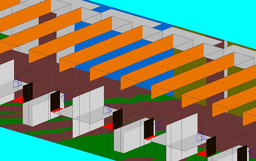 Raumakustik: Simulationsmodell Großraumbüro