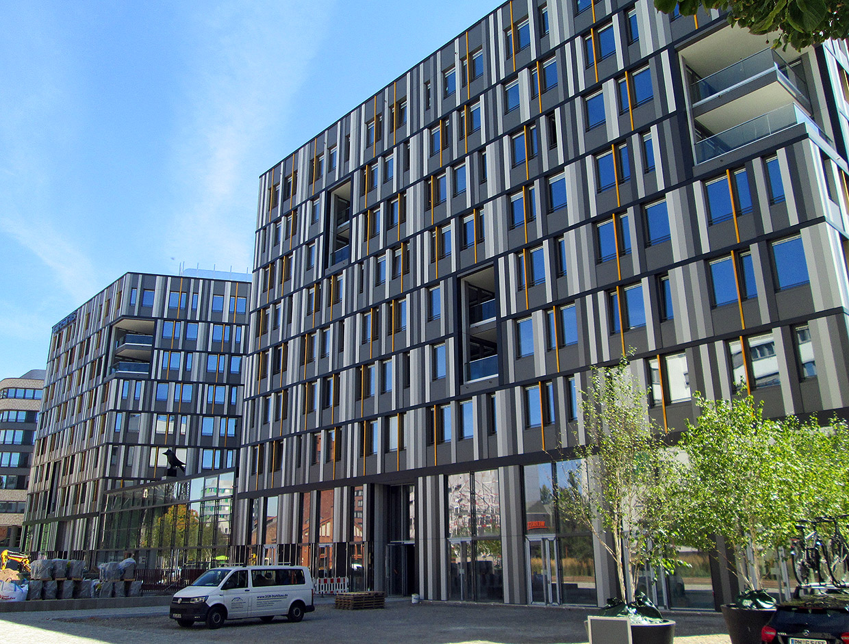 Gebäudeansicht aus weiterer Perspektive . Neubau Verwaltungsgebäude EUREF-Campus Haus 23/24, Berlin Gebäudeansicht aus weiterer Perspektive . Neubau Verwaltungsgebäude EUREF-Campus Haus 23/24, Berlin