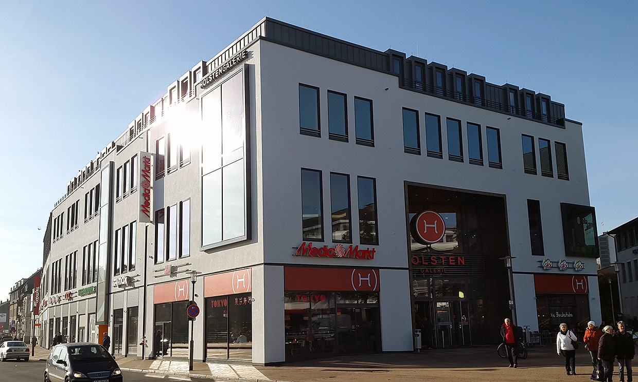 Gebäudedetailansicht Gänsemarkt . Neubau Holsten Galerie, Neumünster Gebäudedetailansicht Gänsemarkt . Neubau Holsten Galerie, Neumünster