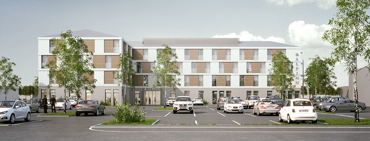 3D-Visualisierung Hotel . Hotelneubau, Dachau 3D-Visualisierung Hotel . Hotelneubau, Dachau