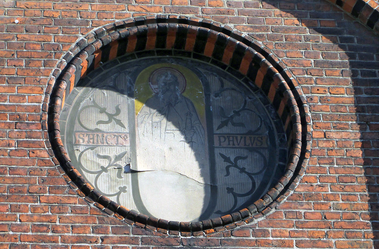 Fassadendetail Sanct Paulus . Umbau & Sanierung der Integrierten Gesamtschule (IGS) J. W. von Goethe, Wismar Fassadendetail Sanct Paulus . Umbau & Sanierung der Integrierten Gesamtschule (IGS) J. W. von Goethe, Wismar