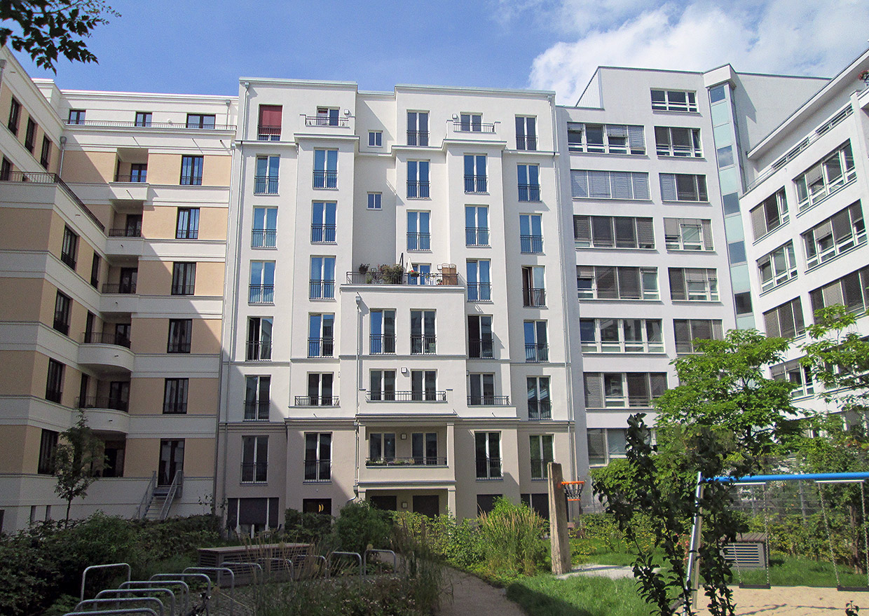 Ansicht weiterer Aussenfassaden, Innenhof . Neubau Mehrfamilienhaus, Beuthstraße Berlin Ansicht weiterer Aussenfassaden, Innenhof . Neubau Mehrfamilienhaus, Beuthstraße Berlin